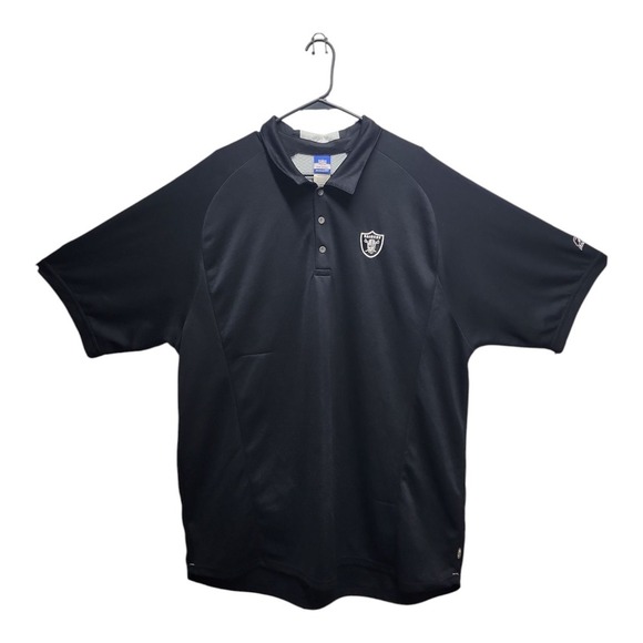 Raiders NFL Reebok Black Sideline Performance Polo Shirt Men's 2XL – Read Descri - Picture 1 of 14